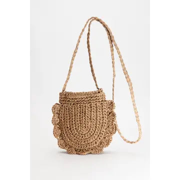 Rattan mini purse
