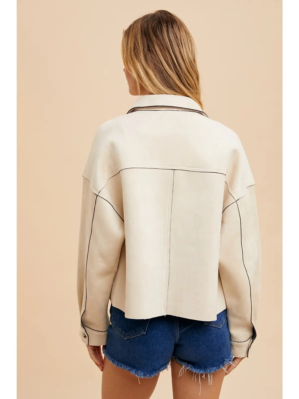 Slightly Cropped Suede Jacket