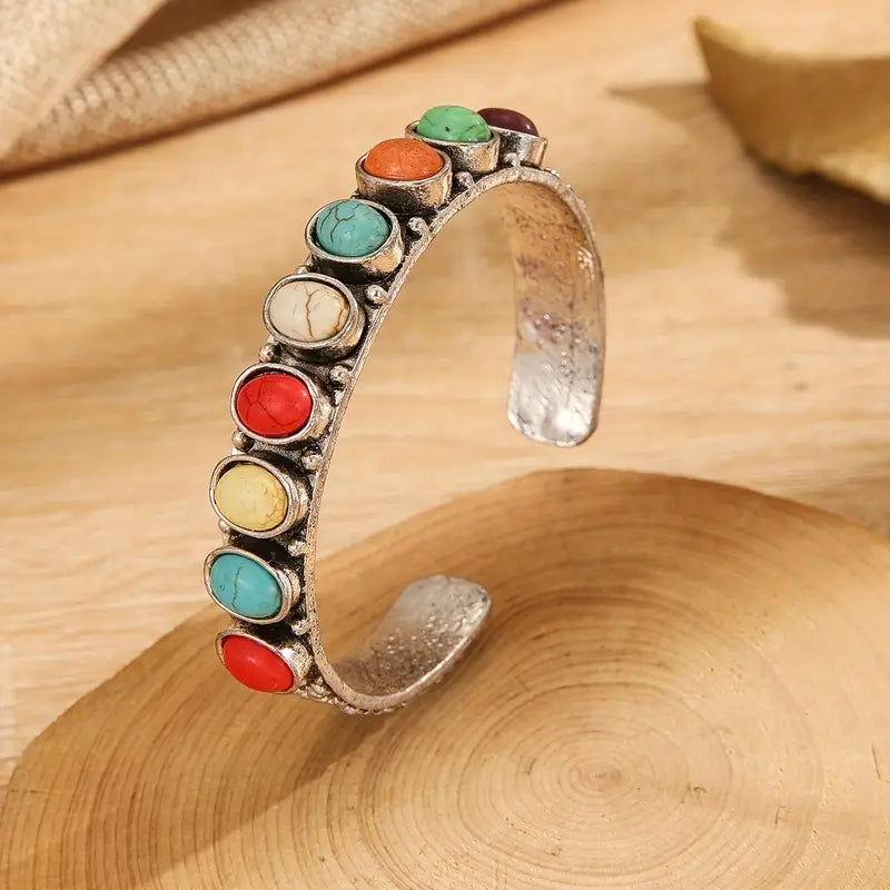 Colorful Turquoise Cuff Bracelet