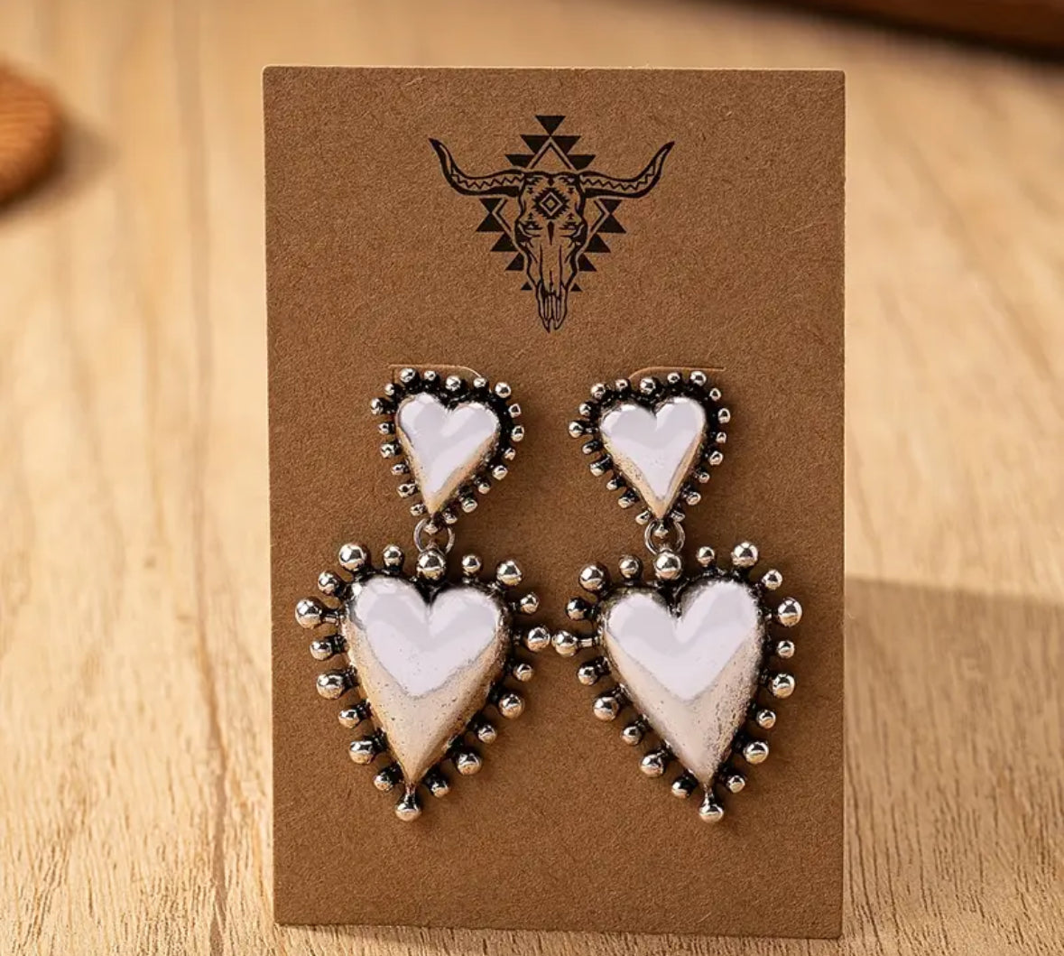 Concho Heart Earrings