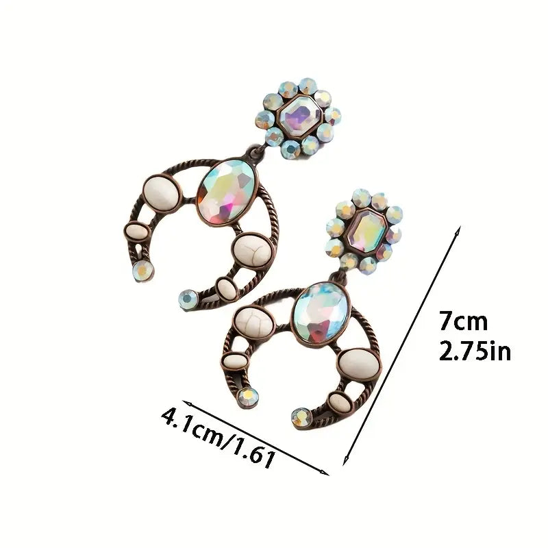 Irredescent White Turquoise Earrings