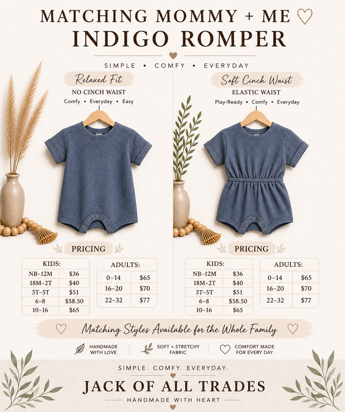Indigo Romper