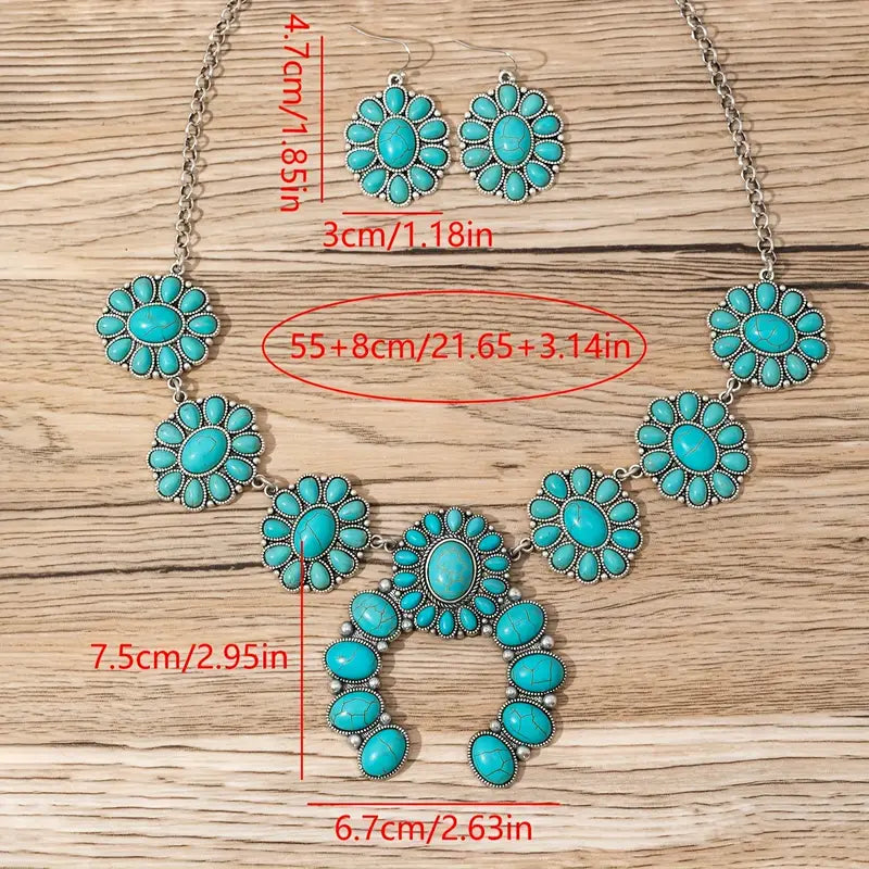 Pumpkin Horseshoe Necklace & Earring Set