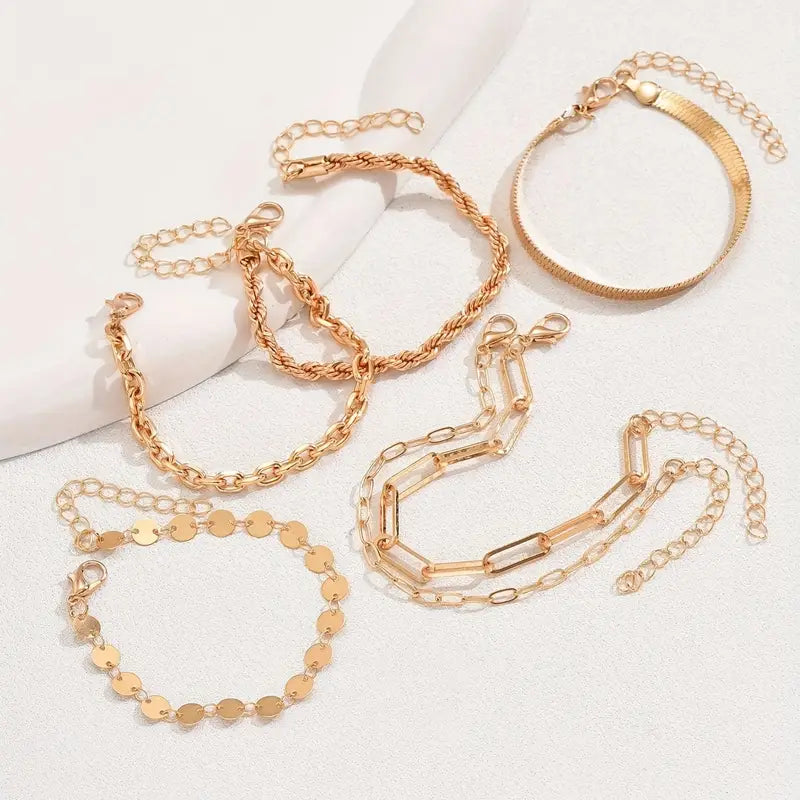 6 pieces multilayer snake Bracelet