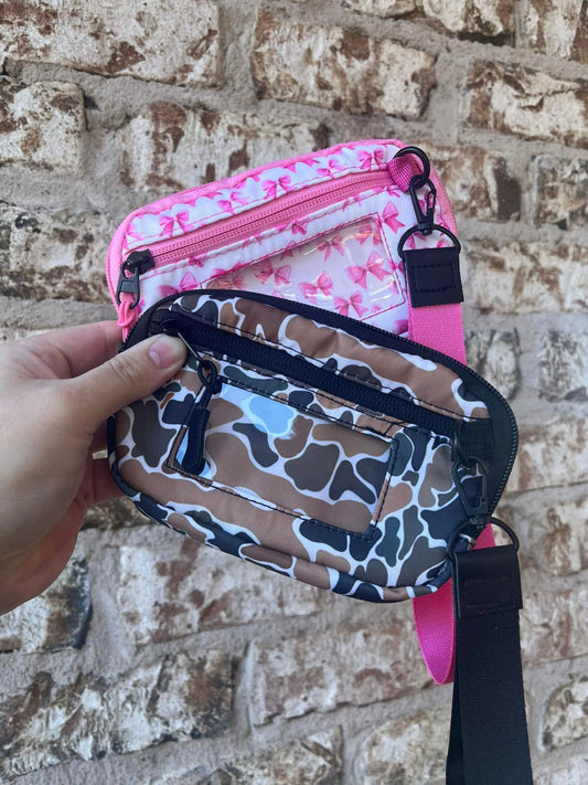 Camo/Bow Wristlet