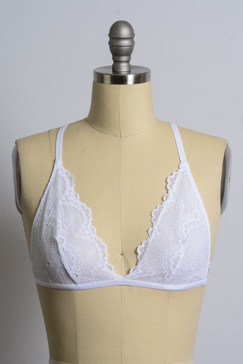 Delicate Lace Triangle Bralette - Chic Lingerie