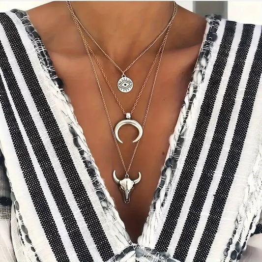 Three-layered Evil Eye Necklace