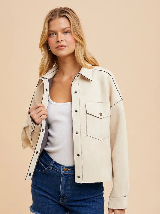 Slightly Cropped Suede Jacket