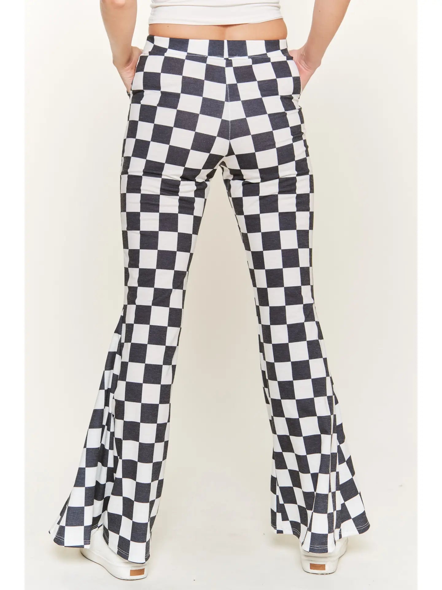 Checkered Flare Pants