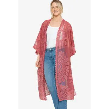 Legacy Lace | Boho Lace Duster Kimono Swim Cover-Up