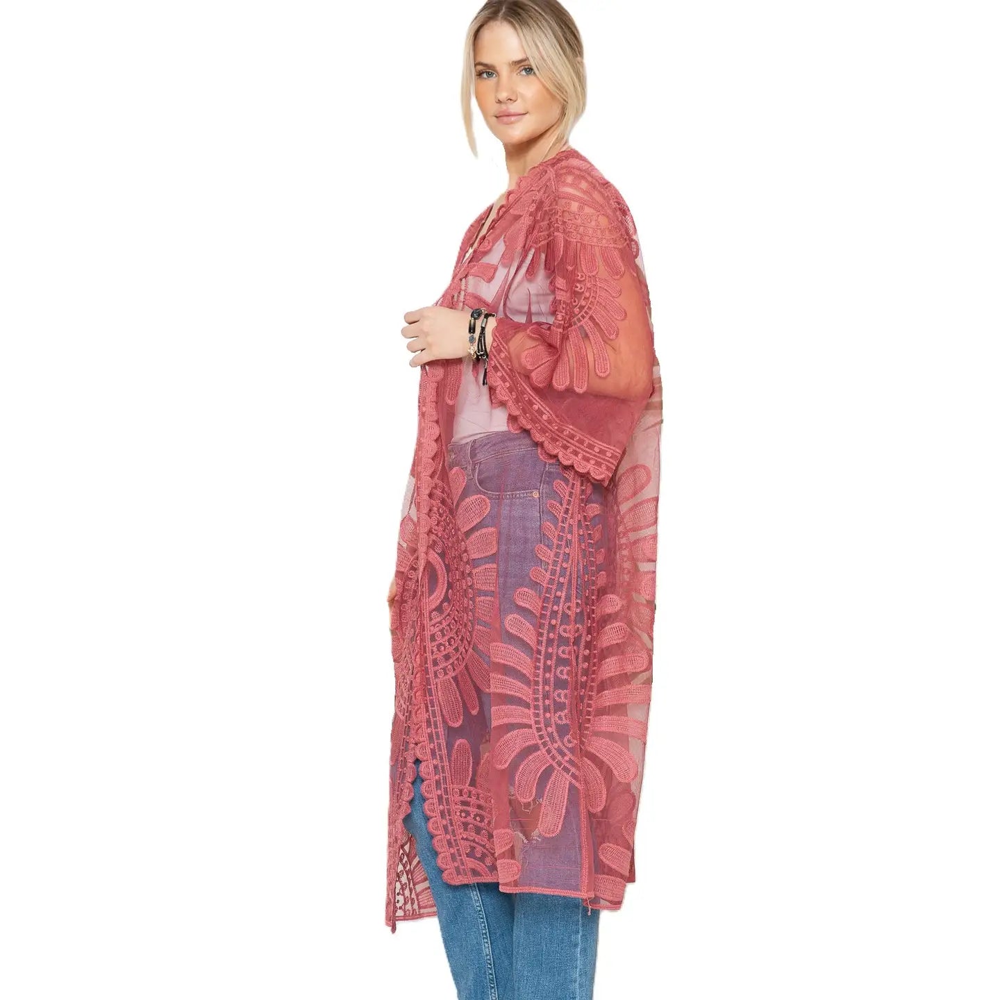 Legacy Lace | Boho Lace Duster Kimono Swim Cover-Up
