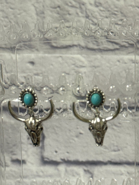 Bull Skull Earrings