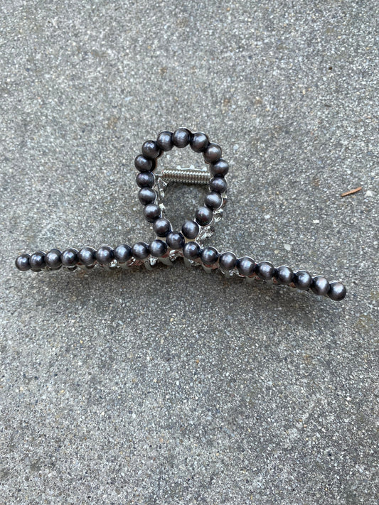 Faux Pearl Claw Clip