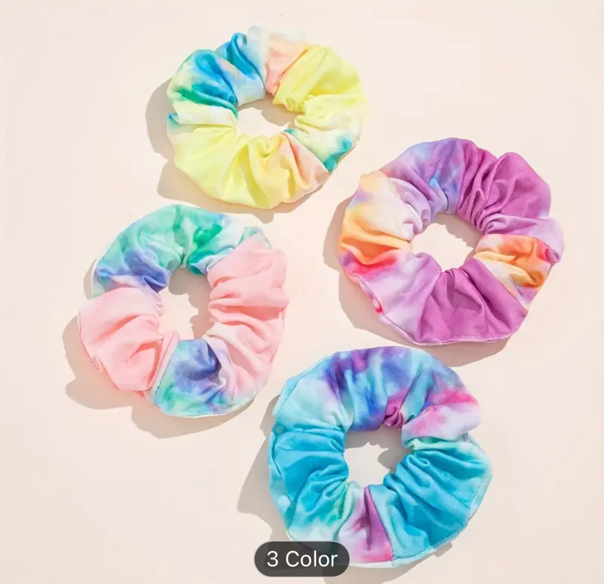 Tie dye scrunchies set of two (random)
