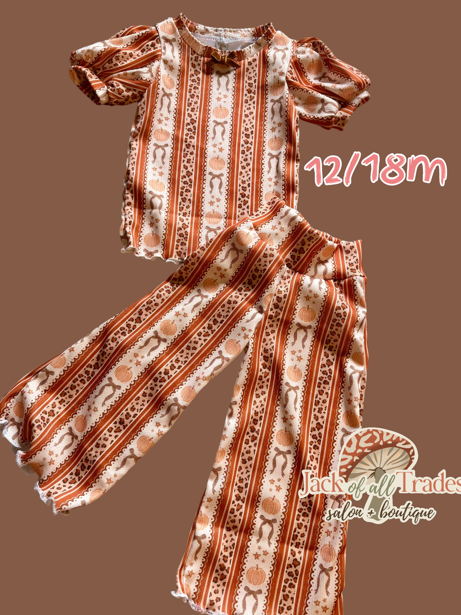 RTS Puff sleeve pointelle set 12-18m