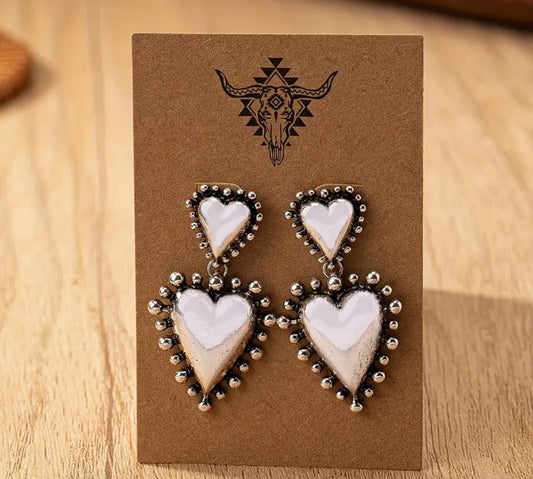 Concho Heart Earrings
