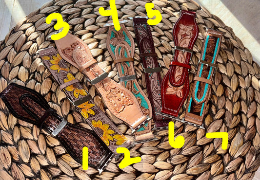 Leather watch bands