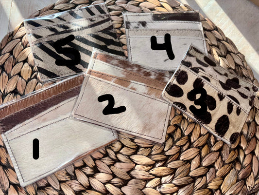 cowhide card holders