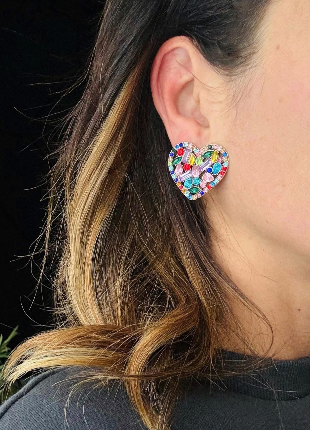 Love yourself heart earrings