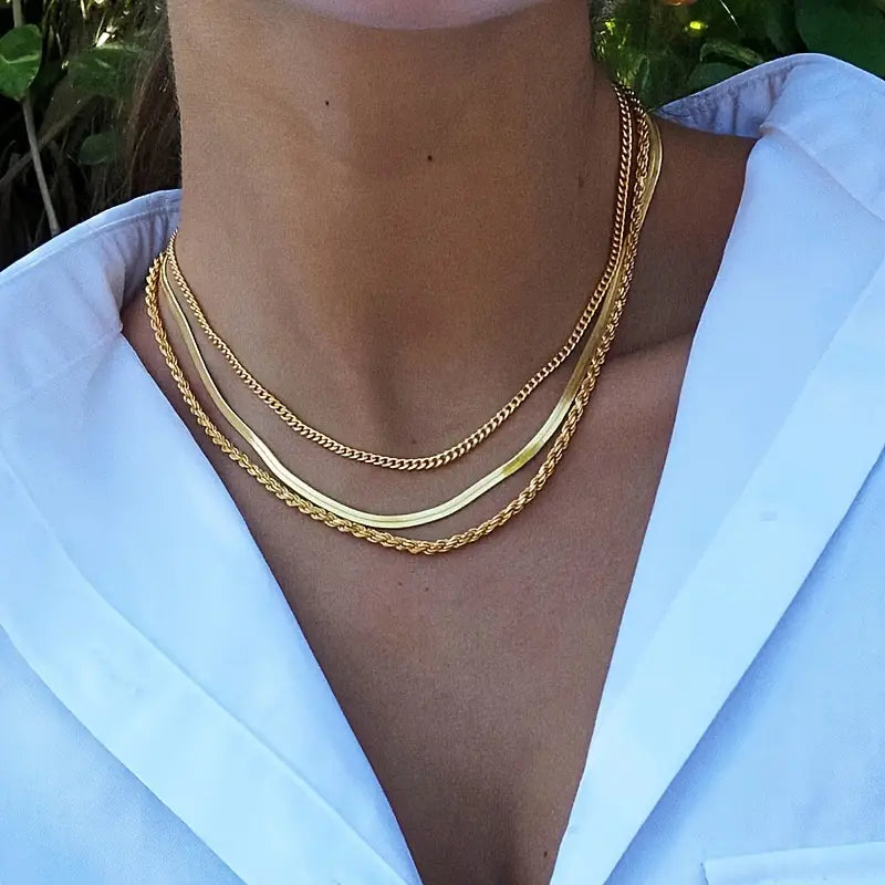 Three-Piece Snack Chain Necklace