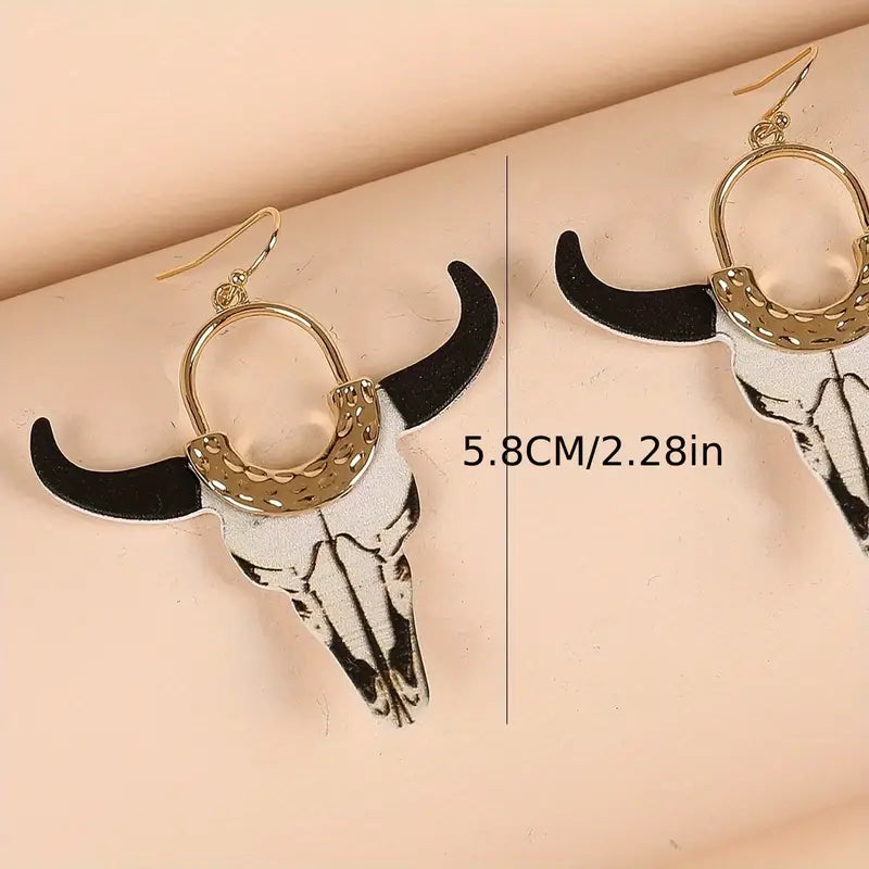 Vintage Bull Head Earrings