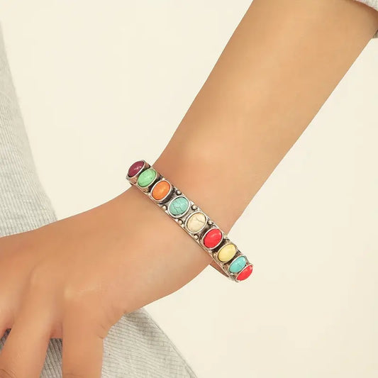 Colorful Turquoise Cuff Bracelet