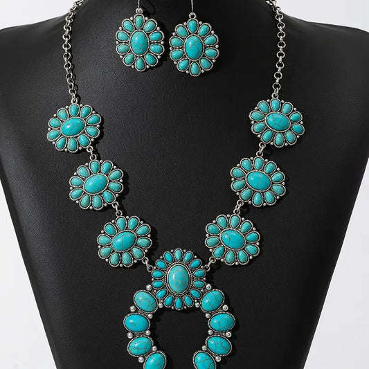 Pumpkin Horseshoe Necklace & Earring Set