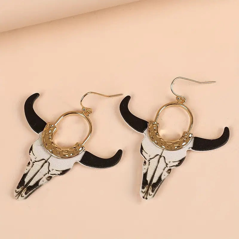 Vintage Bull Head Earrings