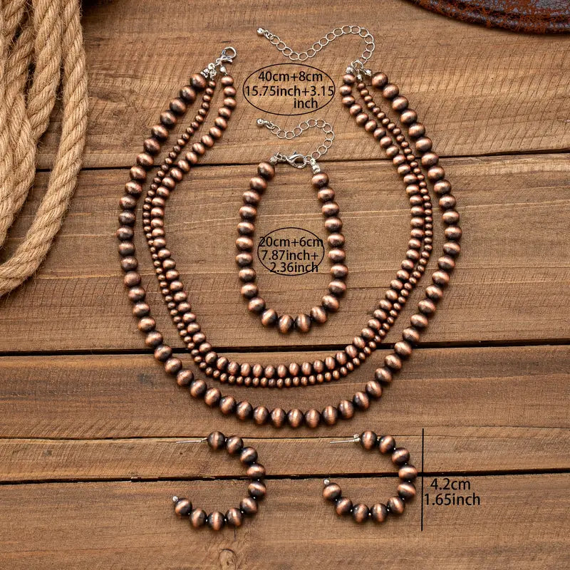 Western Beaded Necklace Set